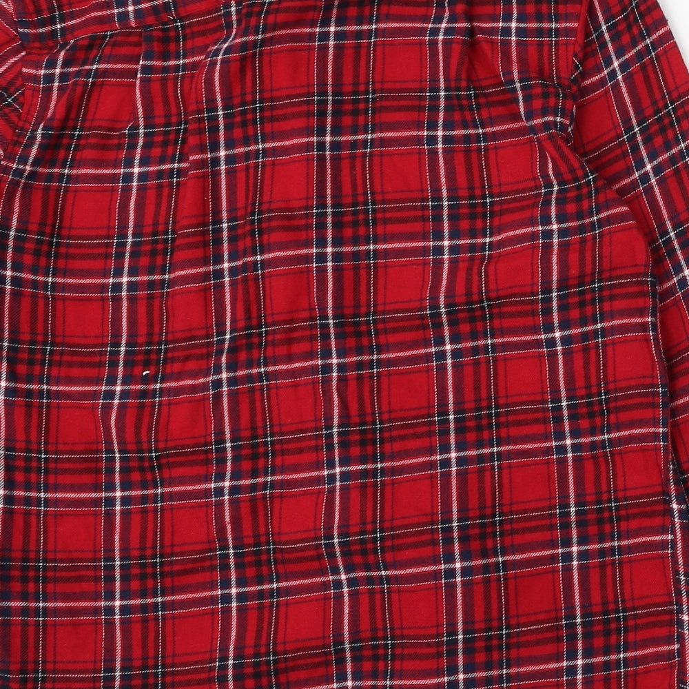 Cedarwood State Mens Red Check Cotton Button-Up Size XS Collared Button