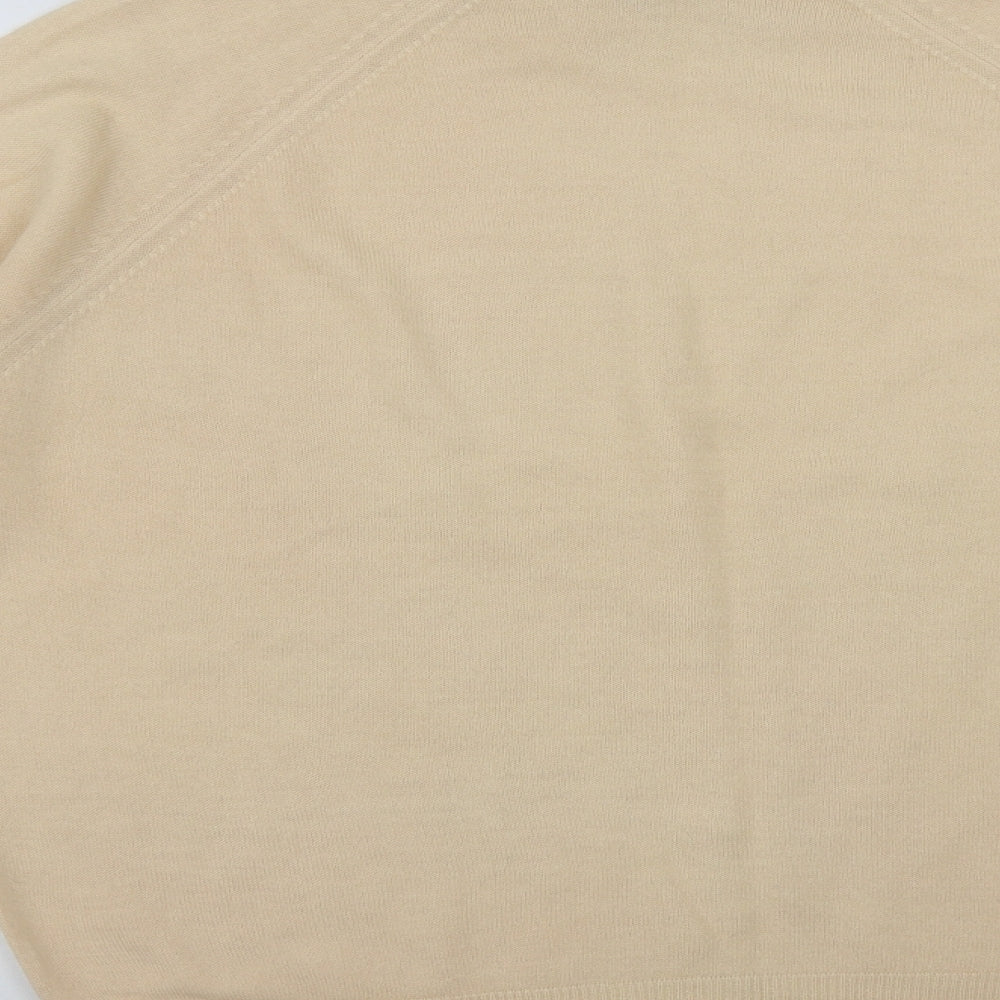 Debroyal Womens Yellow High Neck Acrylic Pullover Jumper Size 12