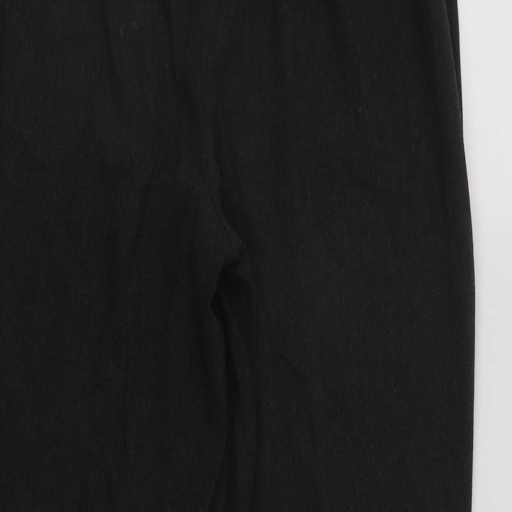 Marks and Spencer Womens Grey Polyester Trousers Size 16 L27 in Regular Zip