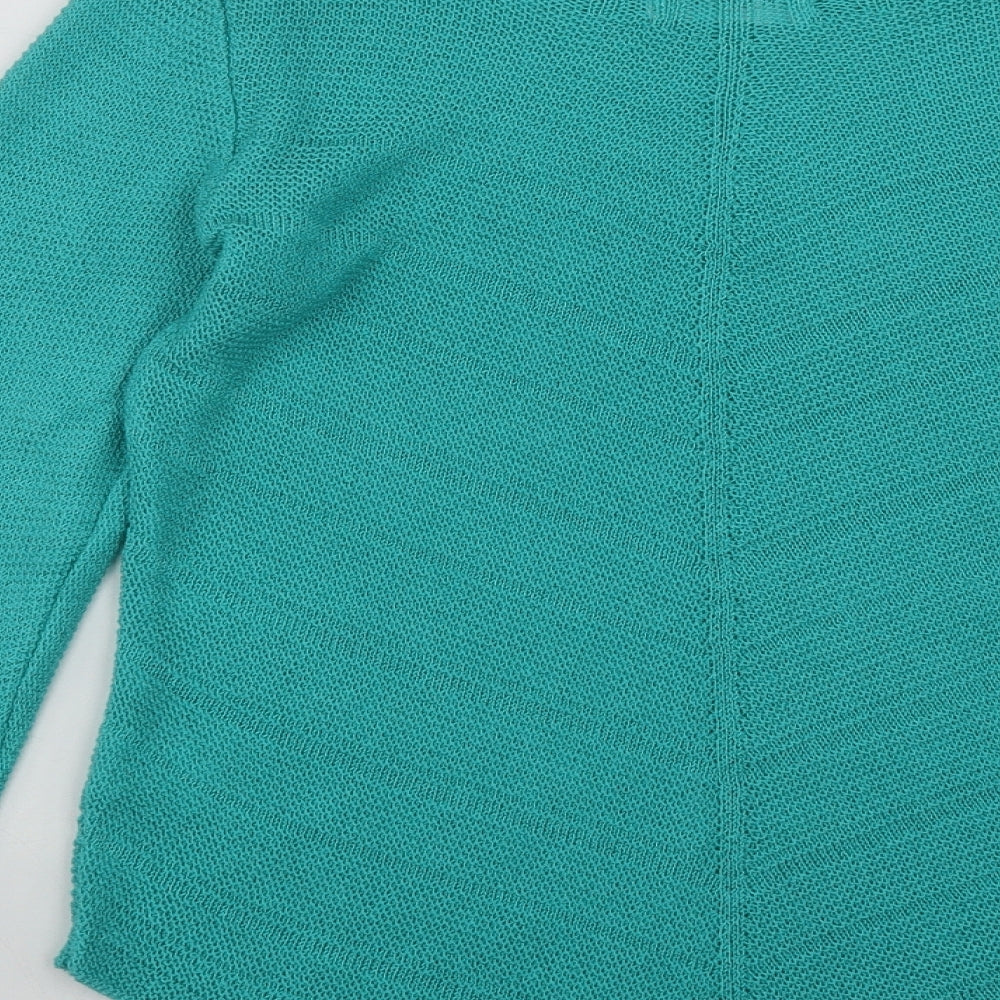 Gerard Womens Blue Boat Neck Acrylic Pullover Jumper Size M