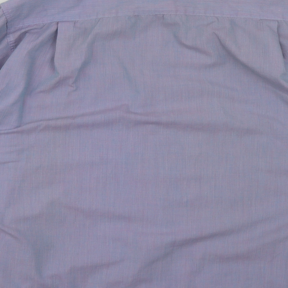 Burton Mens Purple Polyester Button-Up Size 15.5 Collared Button