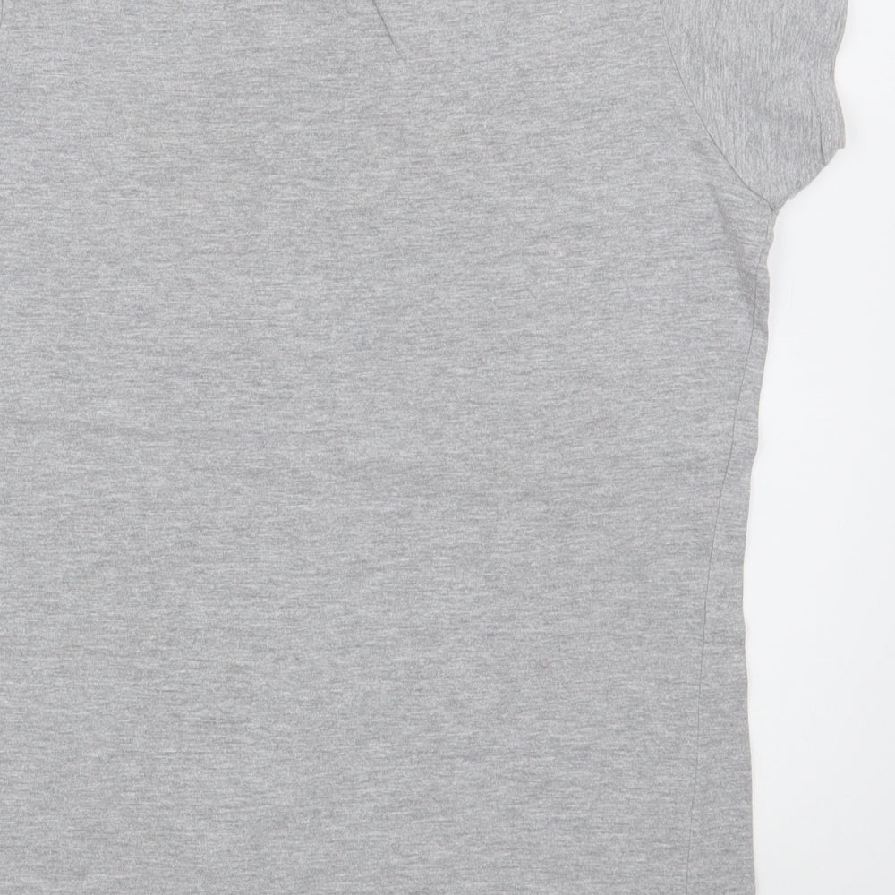 Urban Bliss Womens Grey 100% Cotton Basic T-Shirt Size 12 Round Neck