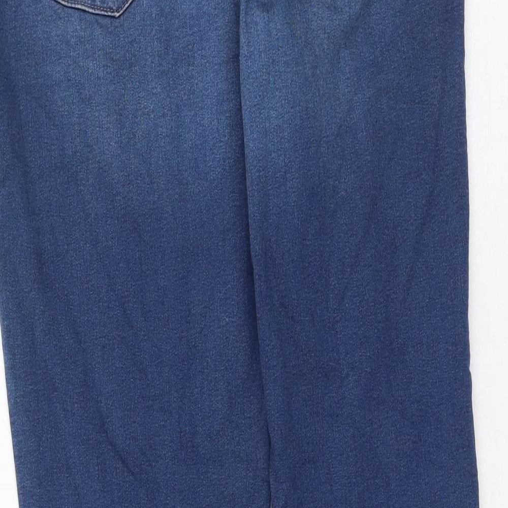 Marks & Spencer Womens Blue Cotton Skinny Jeans Size 12 L27 in Regular