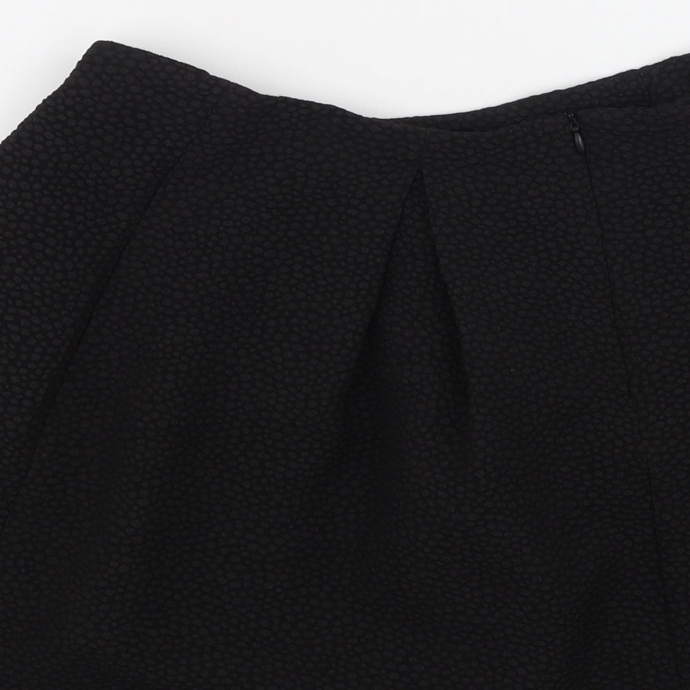 Vera & Lucy Womens Black Polyester Pleated Skirt Size S