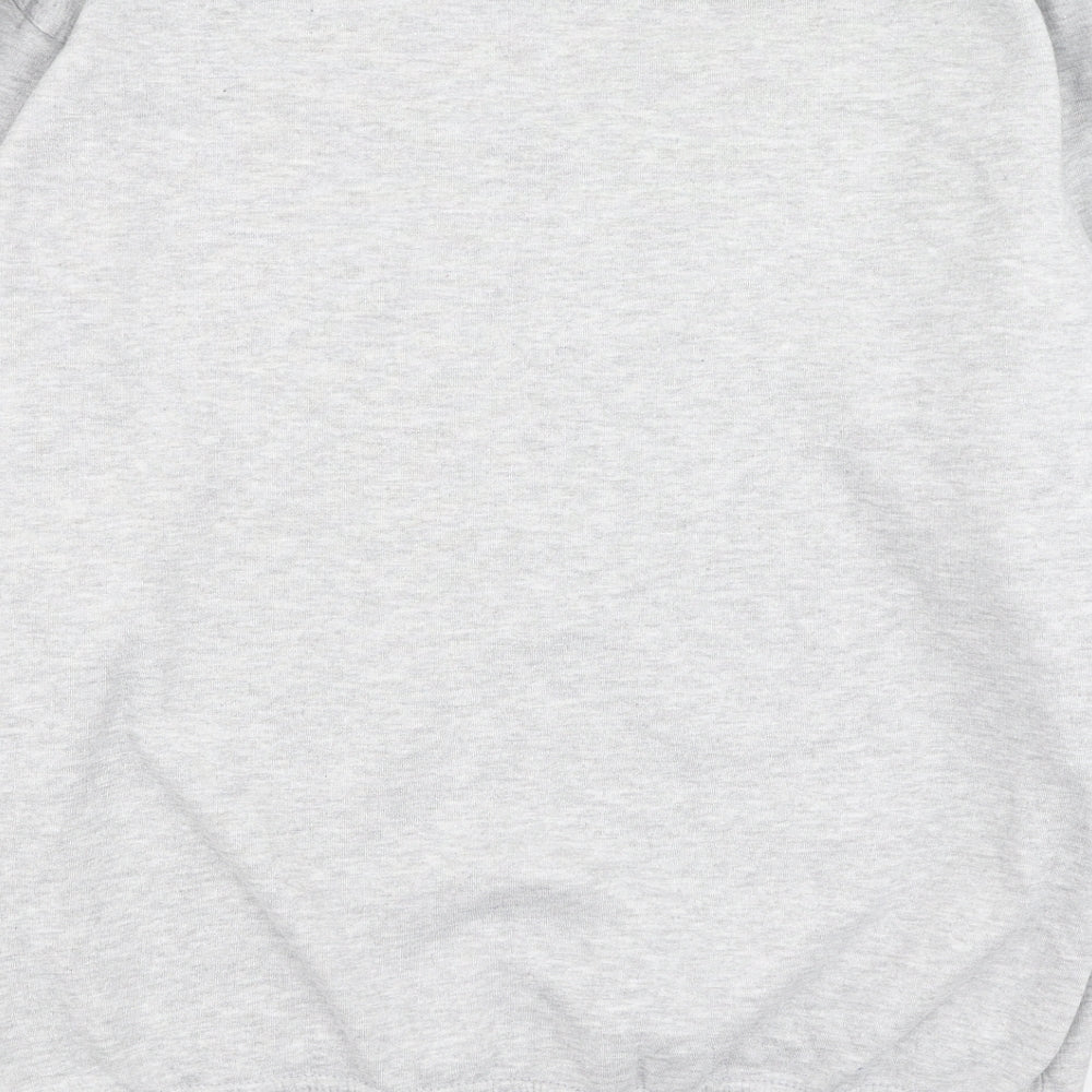 Uneek Womens Grey Cotton Pullover Sweatshirt Size L