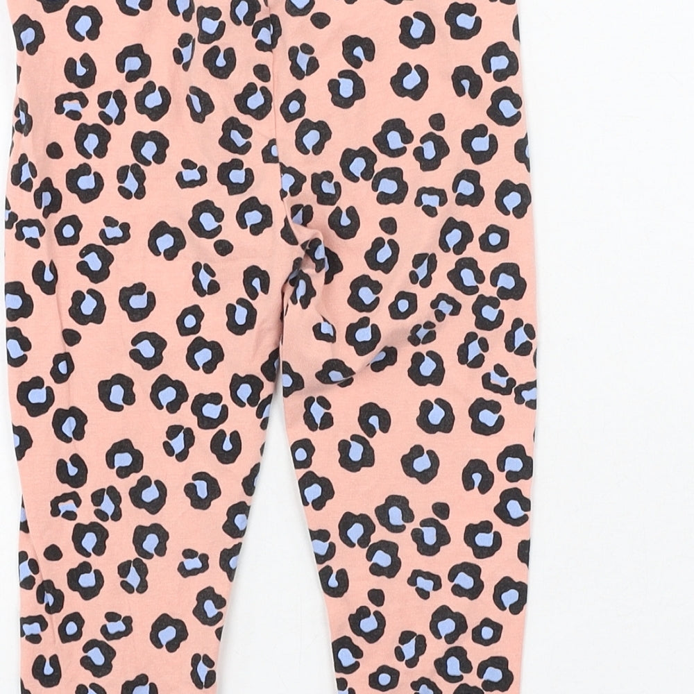Studio Girls Pink Animal Print Cotton Jegging Trousers Size 2-3 Years Regular