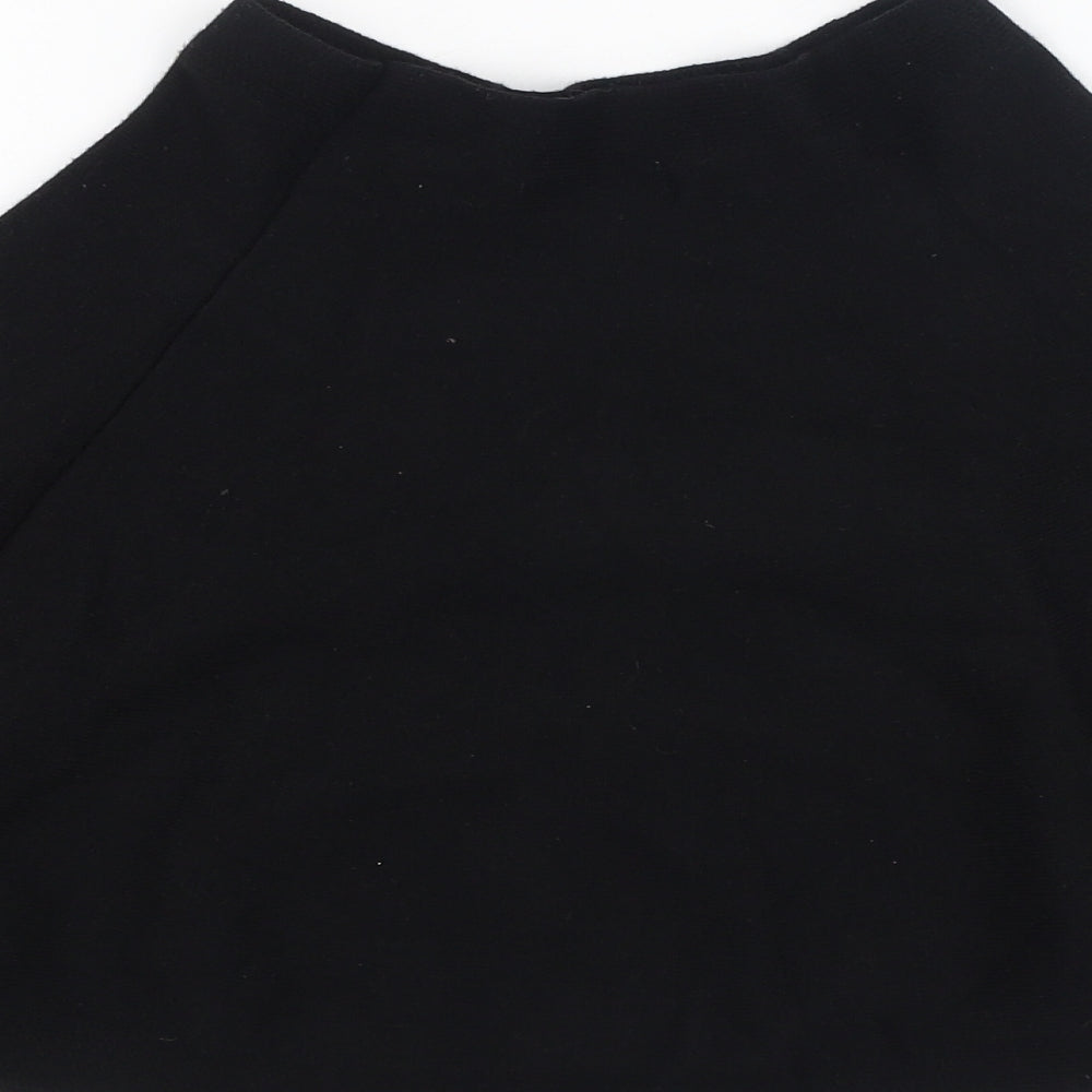 Primark Womens Black High Neck Viscose Pullover Jumper Size XS