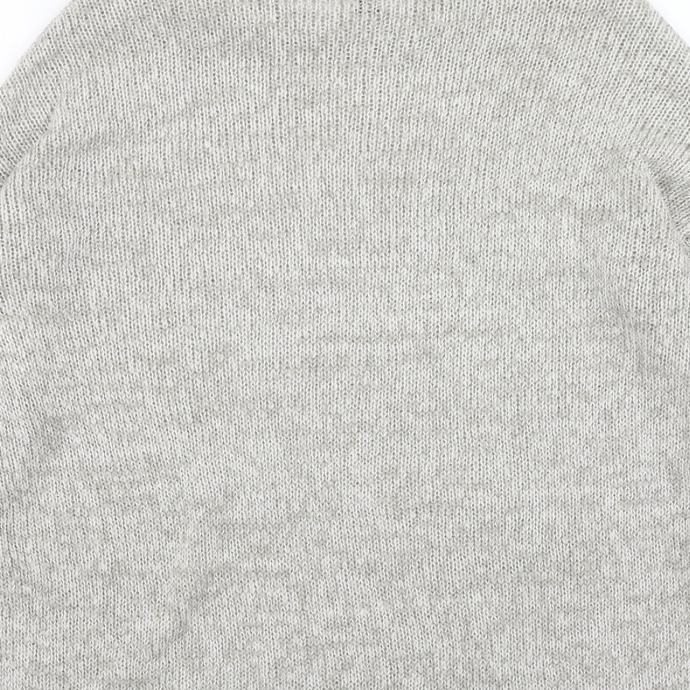 New Look Womens Beige Round Neck Acrylic Pullover Jumper Size 14