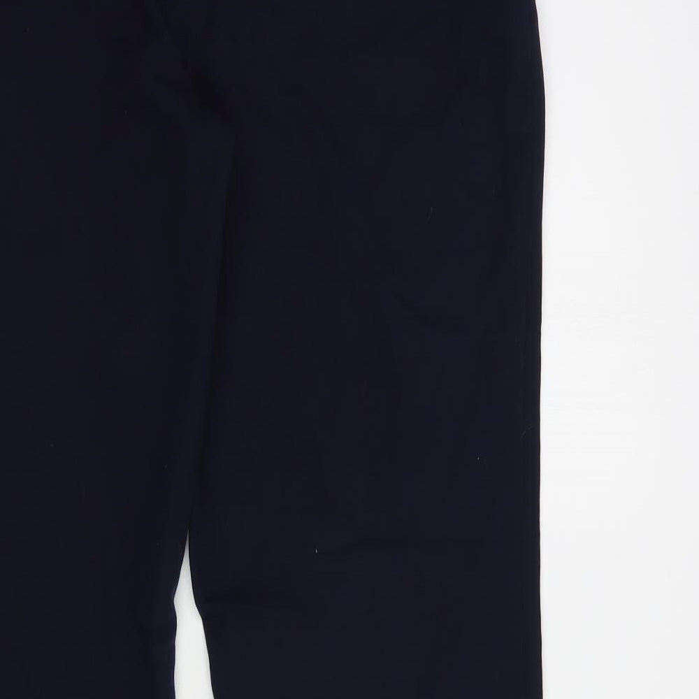 Dunnes Womens Blue Polyester Dress Pants Trousers Size 12 L30 in Regular Button