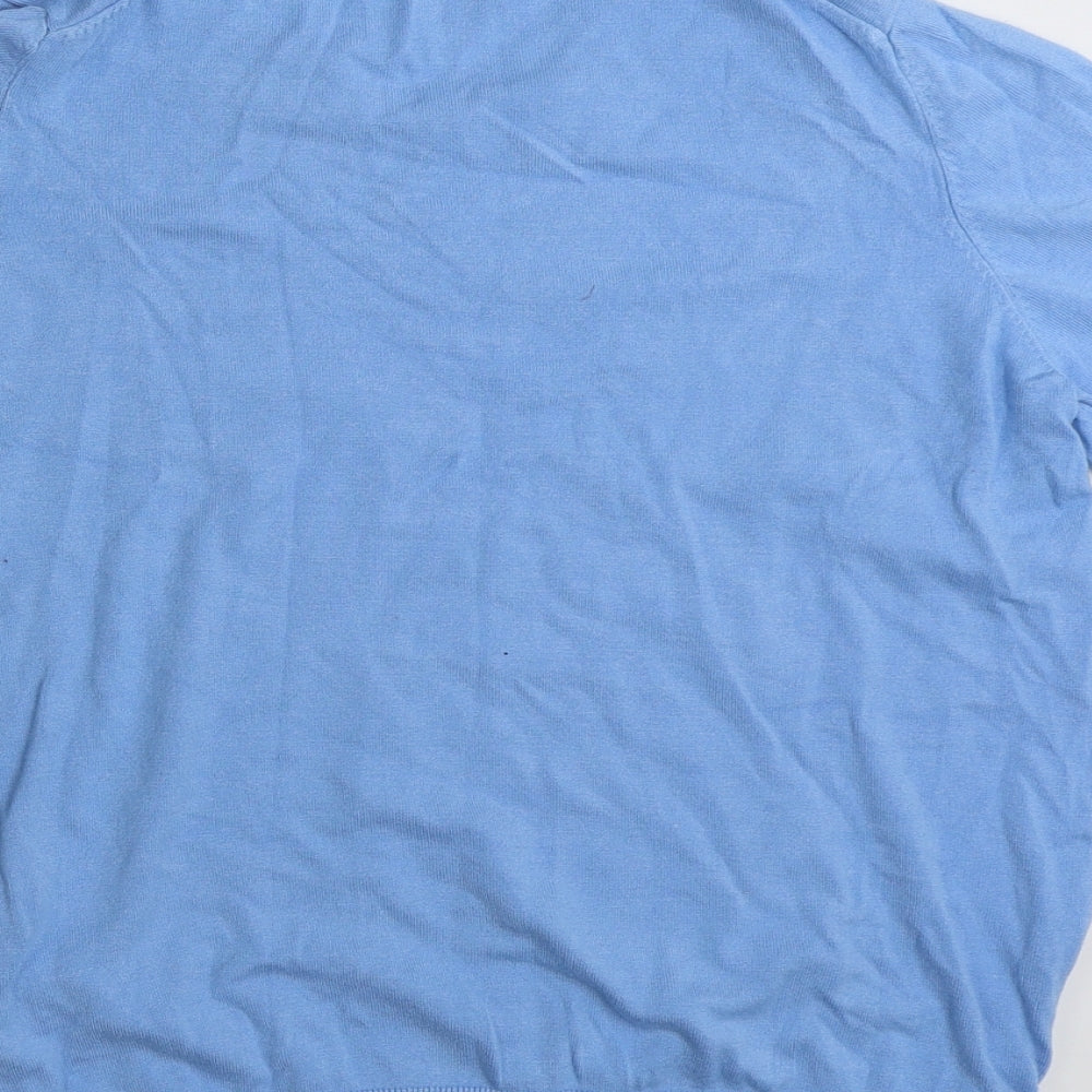 Dunnes Stores Womens Blue Scoop Neck Viscose Pullover Jumper Size L