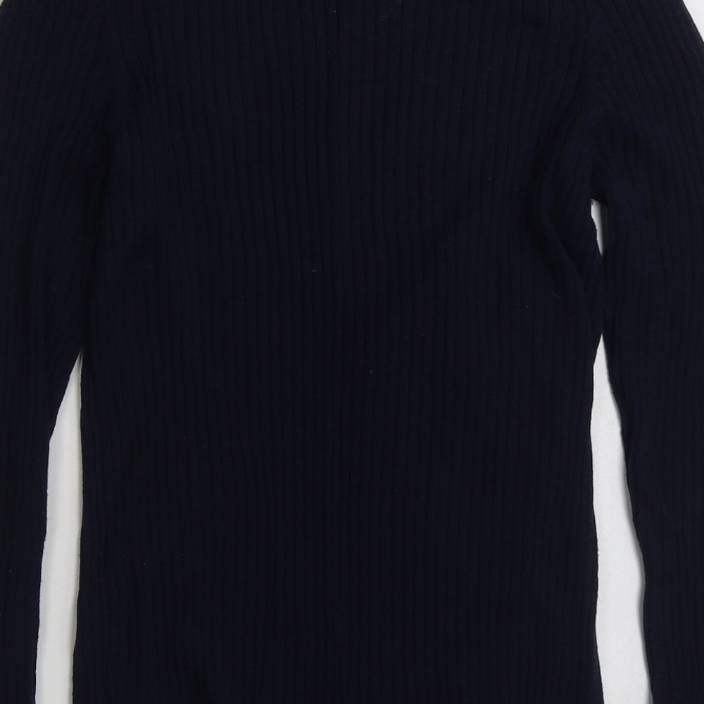 NEXT Womens Blue Scoop Neck Cotton Pullover Jumper Size 14
