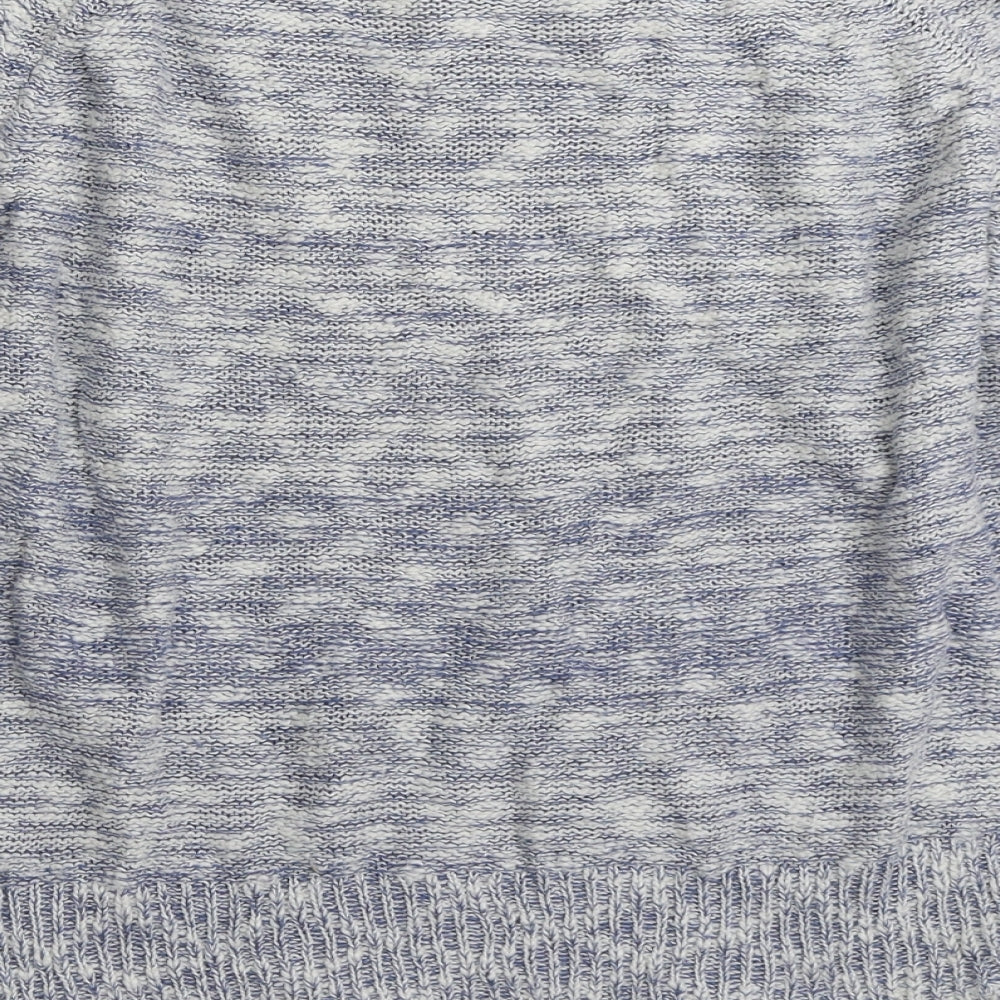 Red Herring Womens Blue Round Neck Cotton Pullover Jumper Size 16