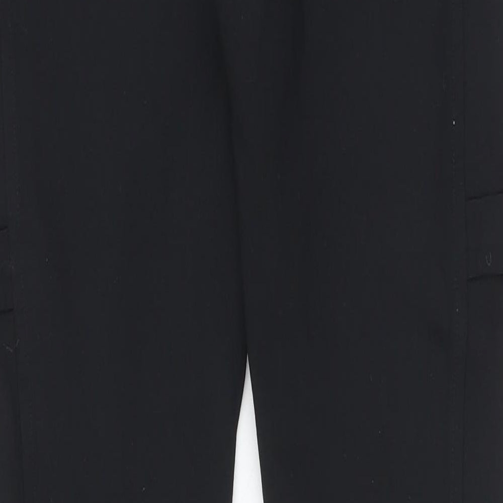 Absolutti Womens Black Viscose Trousers Size 10 L28 in Regular Zip