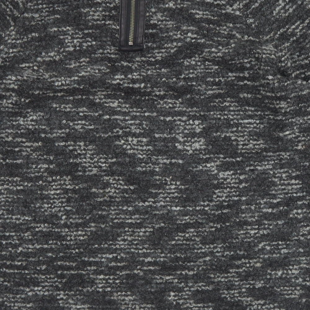 AMES Womens Black Round Neck Acrylic Pullover Jumper Size 10