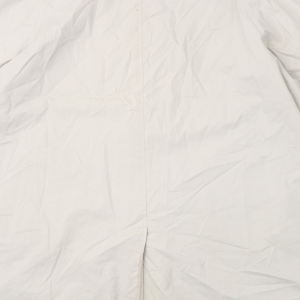 Dannimac Womens Ivory Overcoat Coat Size L Zip