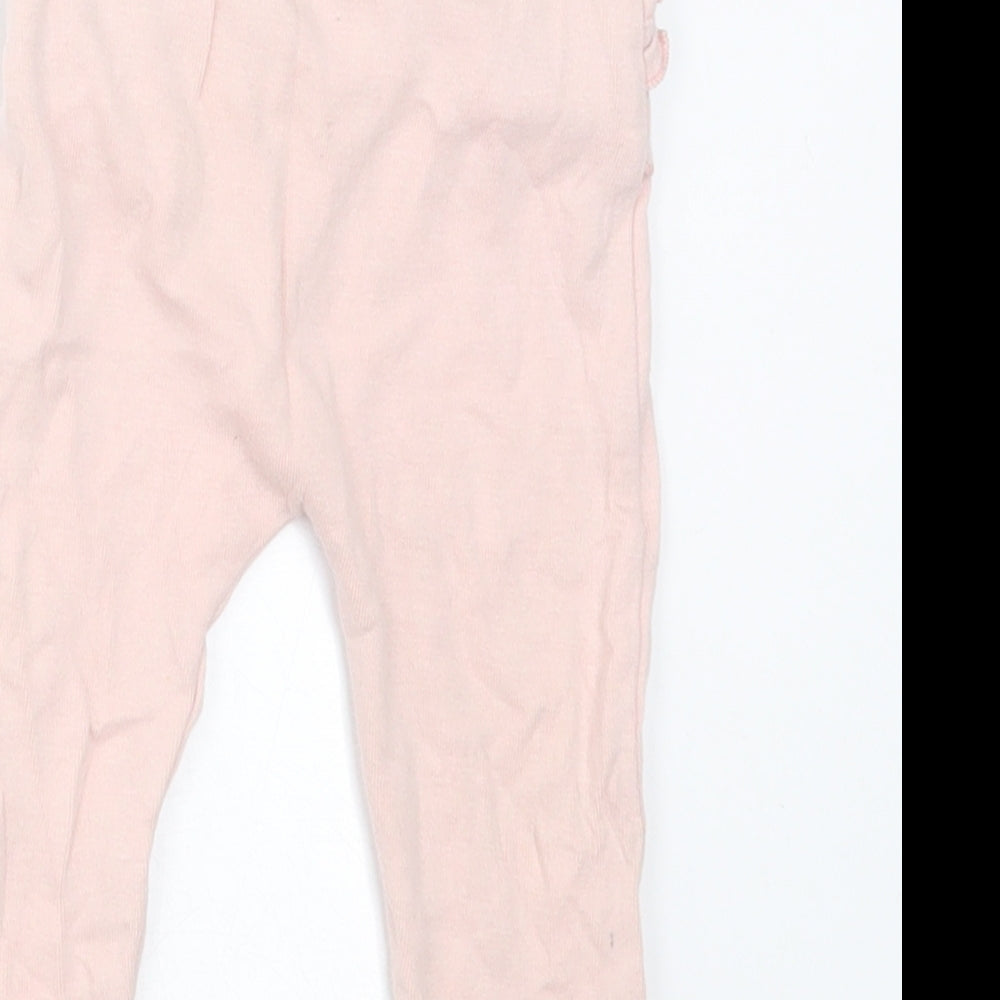 George Girls Pink Cotton Capri Leggings Size 6-9 Months Pullover