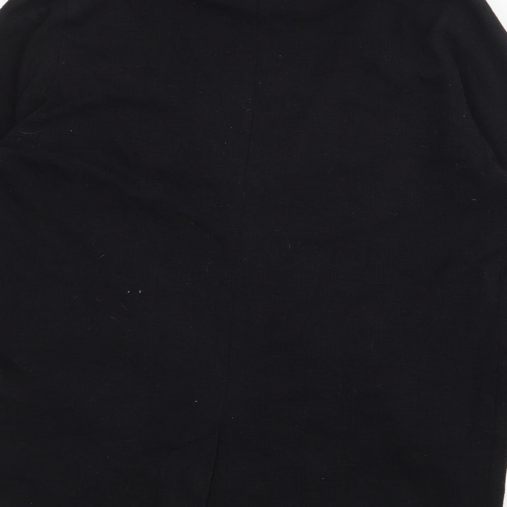 Dorothy Perkins Womens Black Cotton Jacket Blazer Size 12