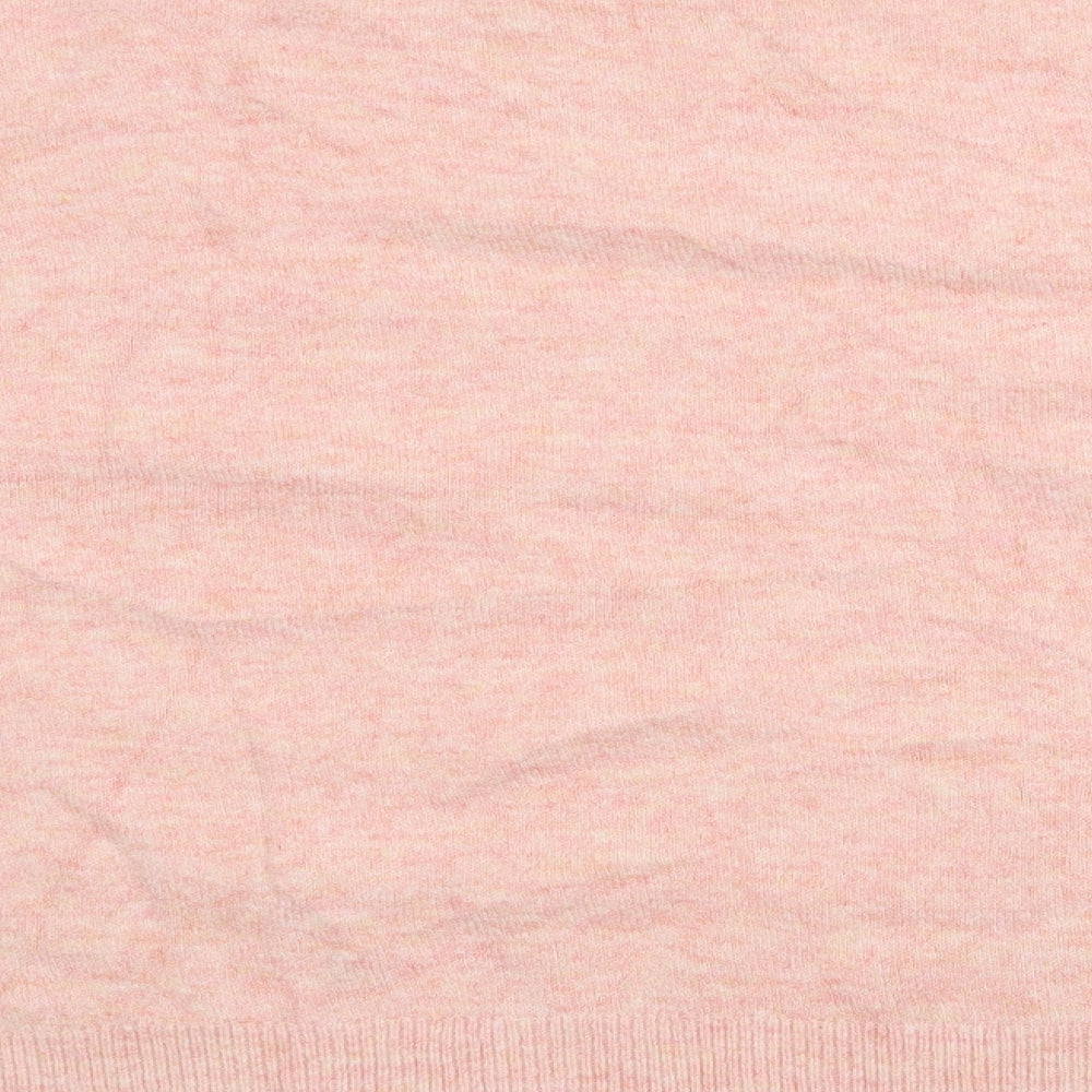 George Womens Pink Crew Neck Polyester Pullover Jumper Size XL