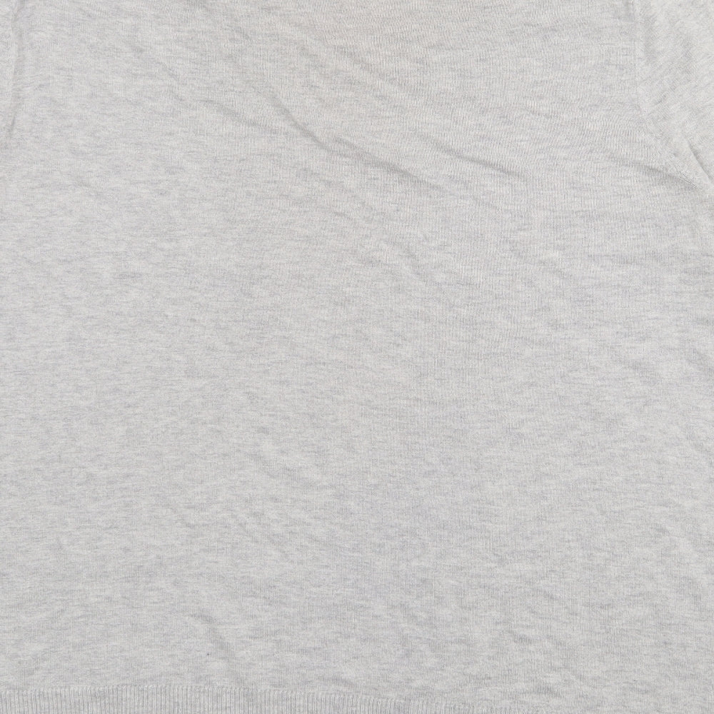 NEXT Womens Grey Crew Neck Cotton Pullover Jumper Size 20