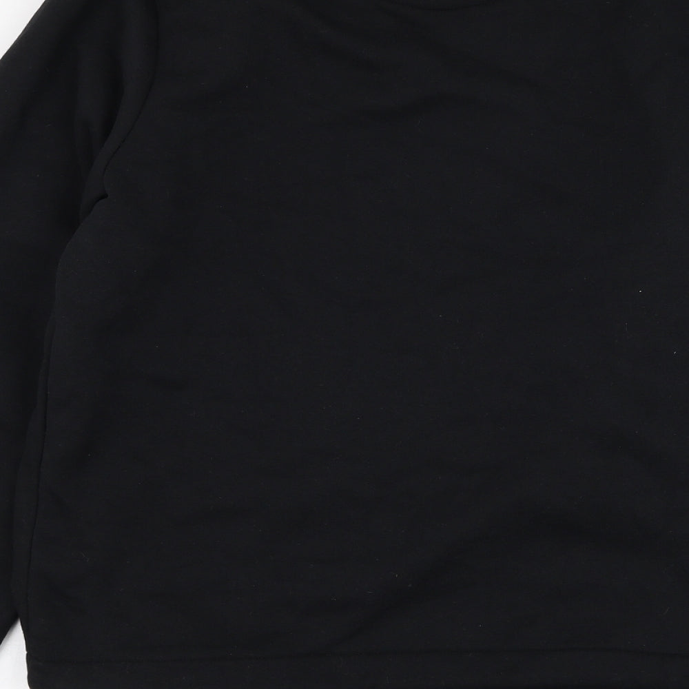 BoohooMAN Mens Black Cotton Pullover Sweatshirt Size M