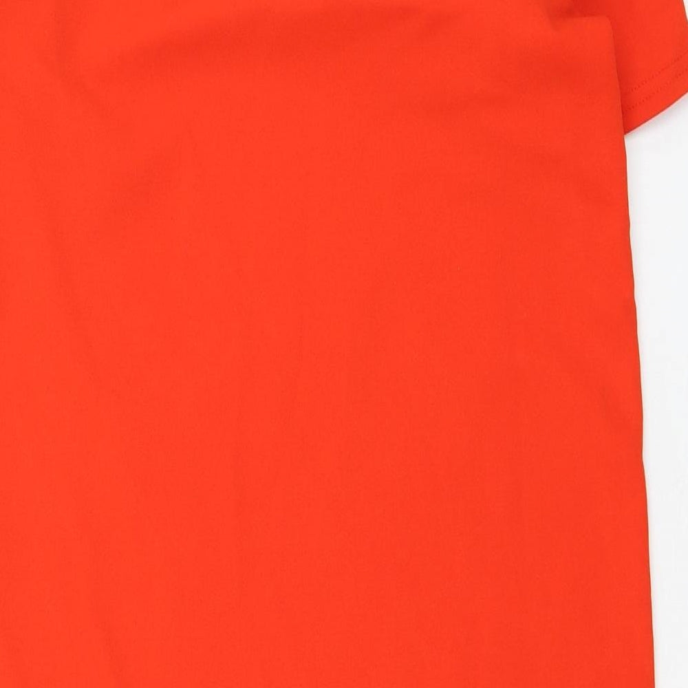 River Island Womens Orange Polyester Shift Size 6 Round Neck Pullover