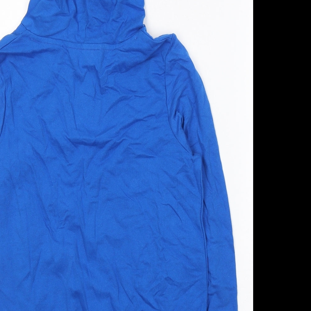 Dunnes Stores Womens Blue Cotton Pullover Hoodie Size S Pullover