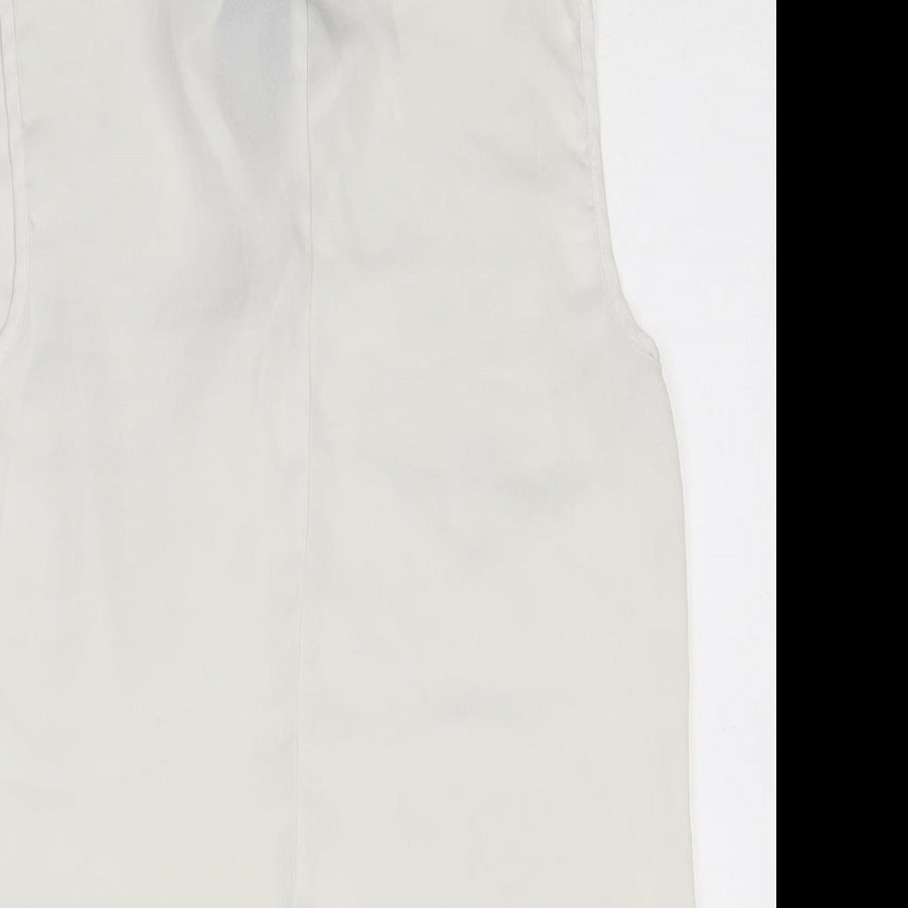 Atmosphere Womens White Polyester Basic Blouse Size 10 Round Neck