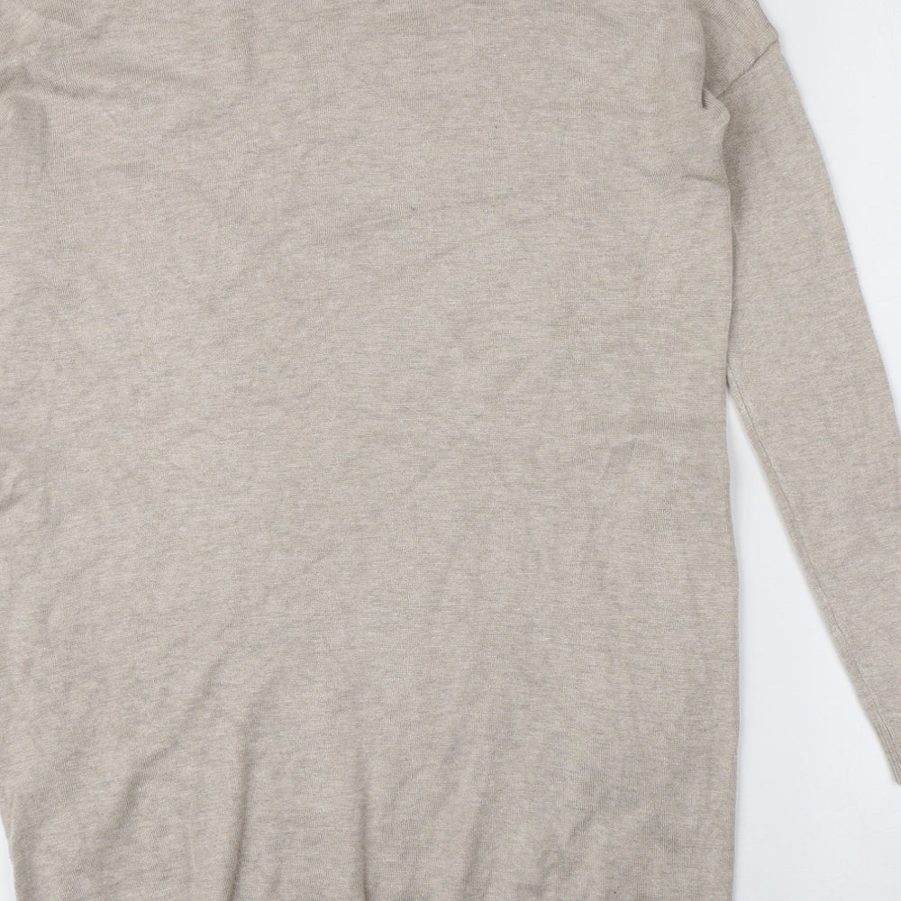 Atmosphere Womens Beige Round Neck Viscose Pullover Jumper Size 6
