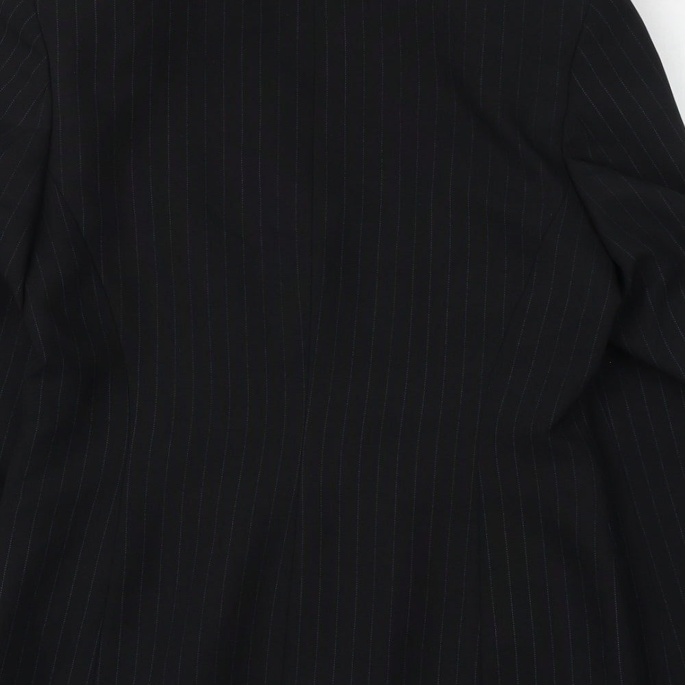 Definitions Womens Black Striped Jacket Size 10