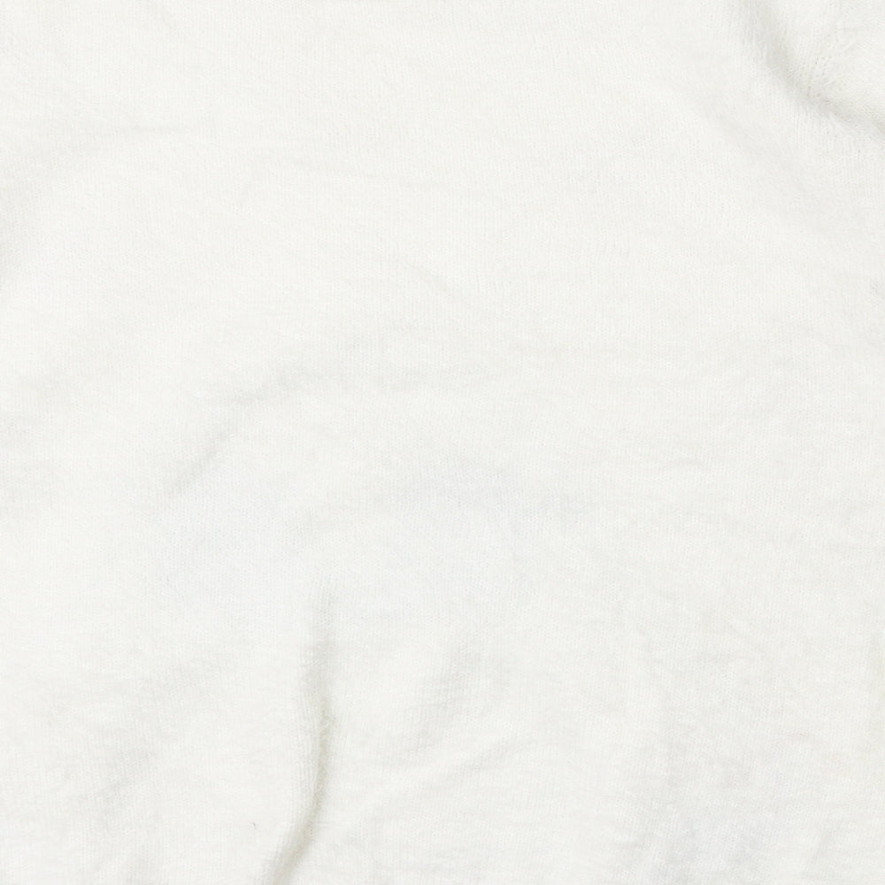 Klass Womens White Round Neck Polyamide Pullover Jumper Size XL