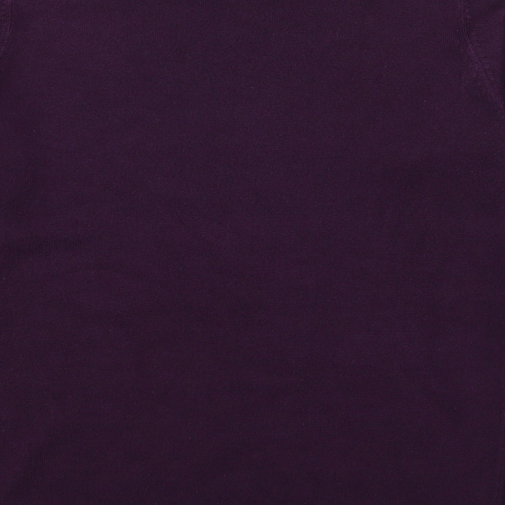 Intuition Womens Purple Round Neck Acrylic Pullover Jumper Size 12
