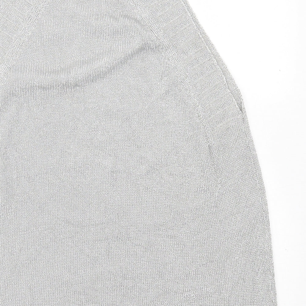 Topshop Womens Silver Viscose Basic Tank Size M Halter