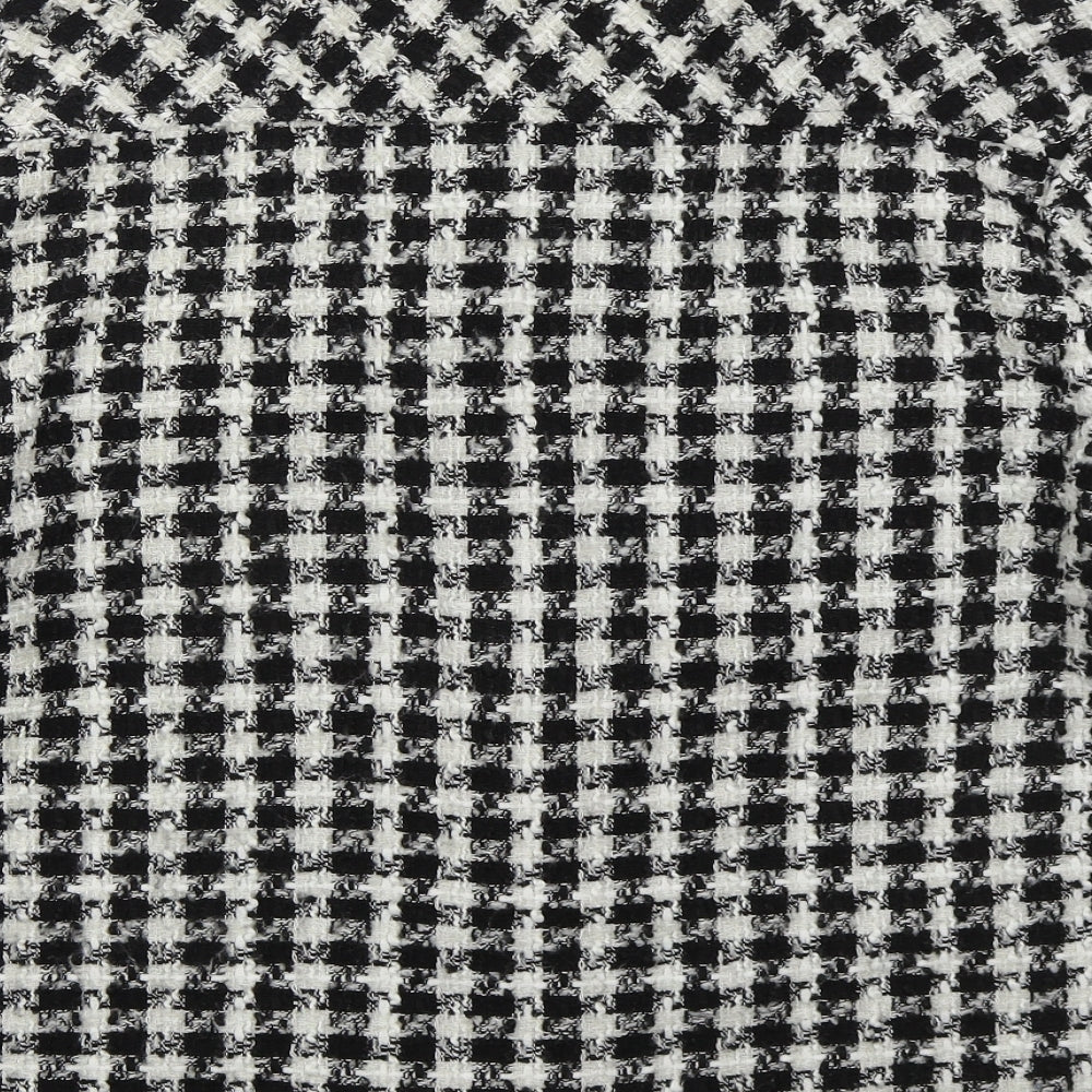 Lovie & Co Womens Black Houndstooth Jacket Size M Button