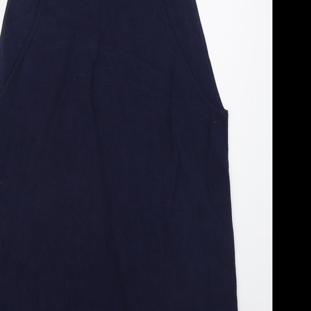EDC Womens Blue Viscose Tank Dress Size L Scoop Neck Pullover