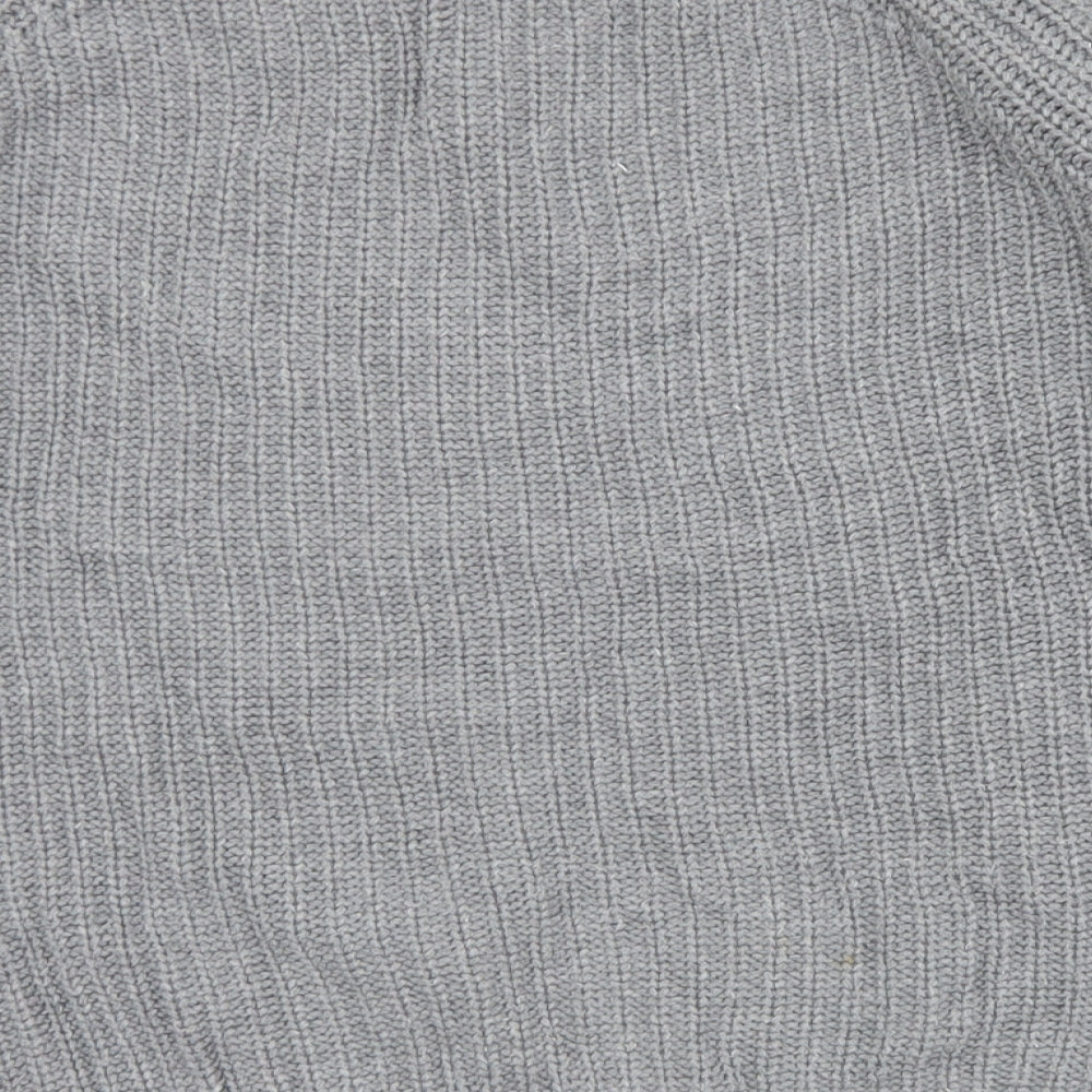French Connection Womens Grey Round Neck Cotton Pullover Jumper Size XS
