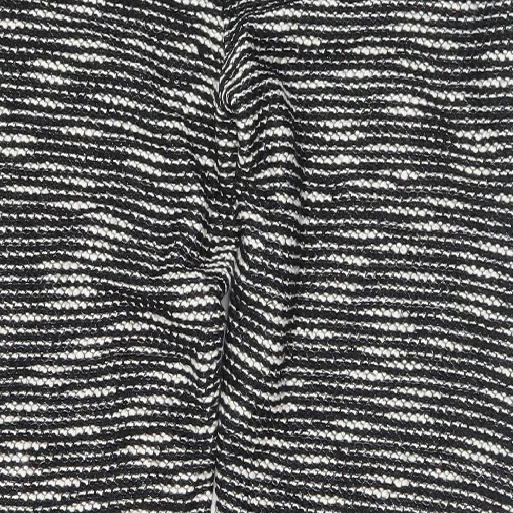 ASOS Womens Black Acrylic Trousers Size 10 L30 in Regular Zip