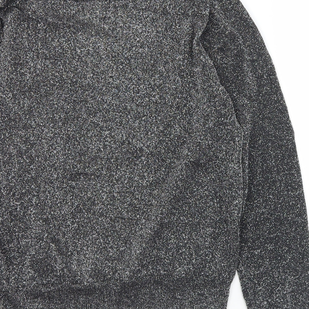 Atmosphere Womens Silver Crew Neck Viscose Full Zip Jumper Size 12