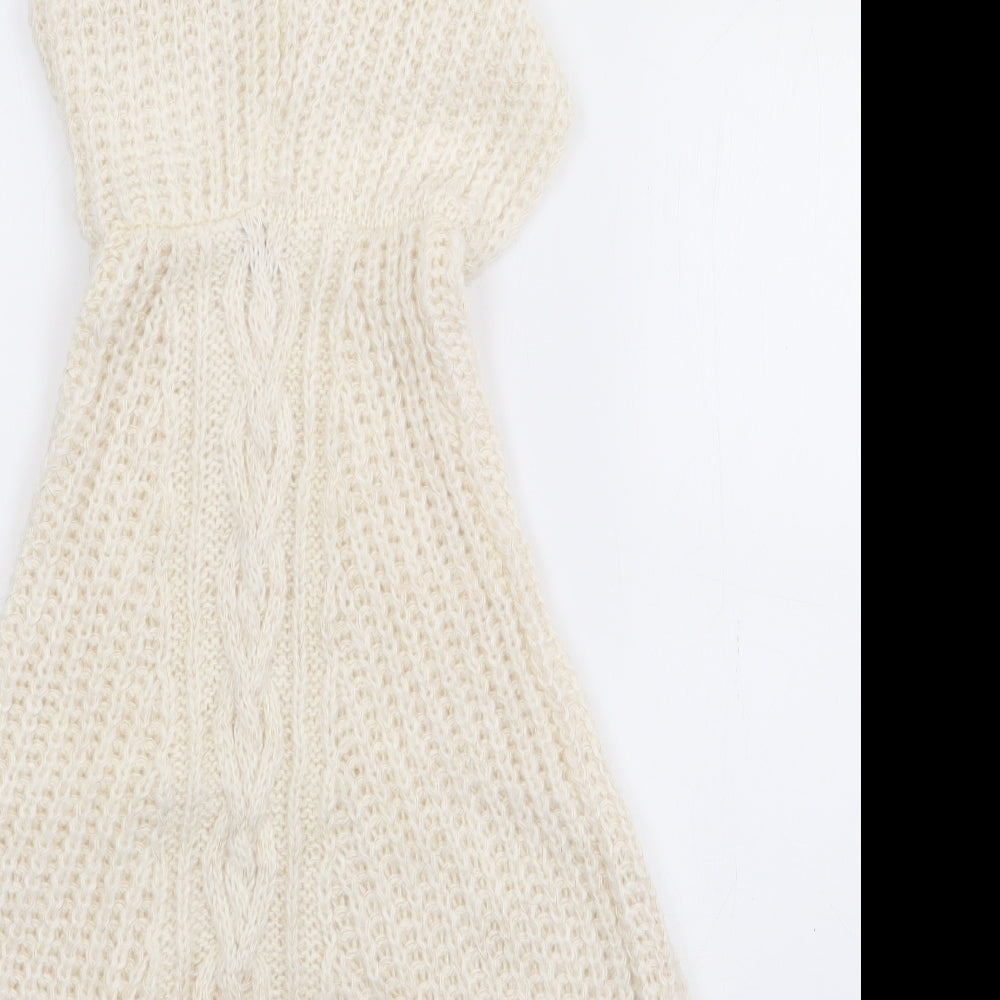 TU Girls White Jacket Poncho One Size