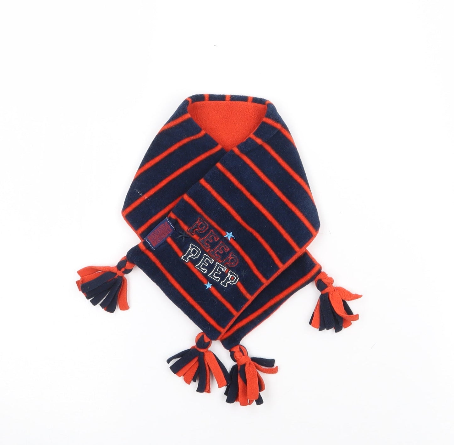 Marks and Spencer Boys Blue Striped Polyester Scarf One Size