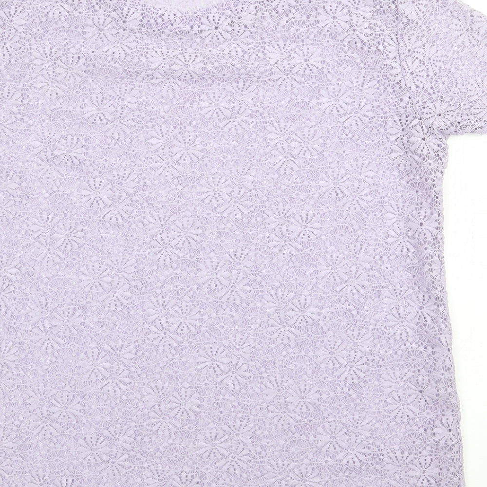 Atmosphere Womens Purple Crew Neck Polyester Pullover Jumper Size 12