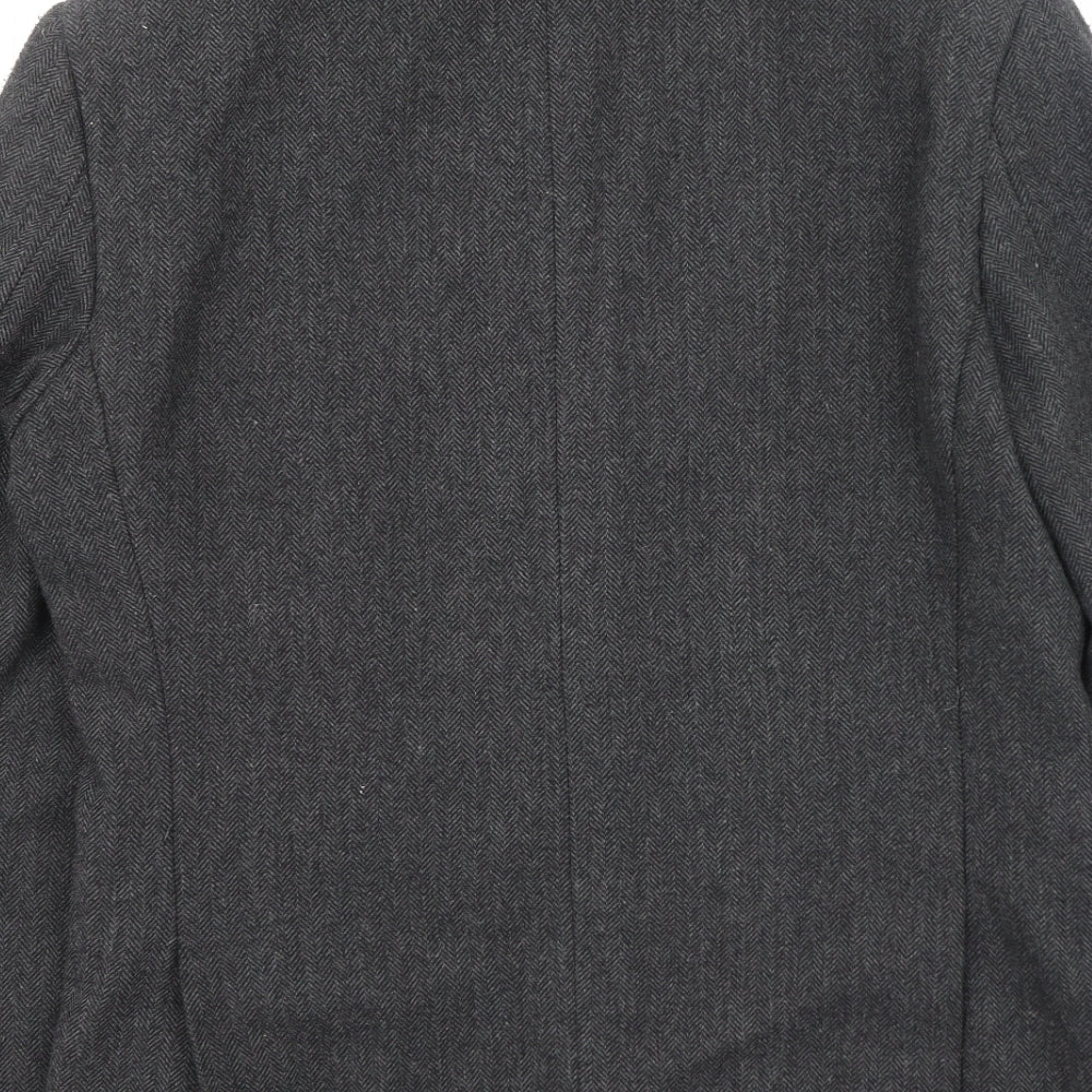 Cedarwood State Mens Grey Rain Coat Coatigan Size M