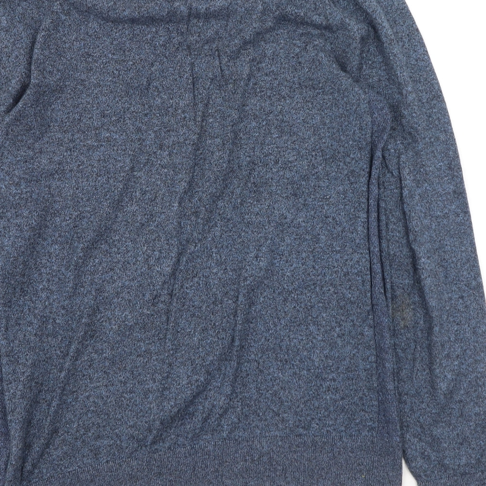 Burton Mens Blue Cotton Henley Sweatshirt Size S