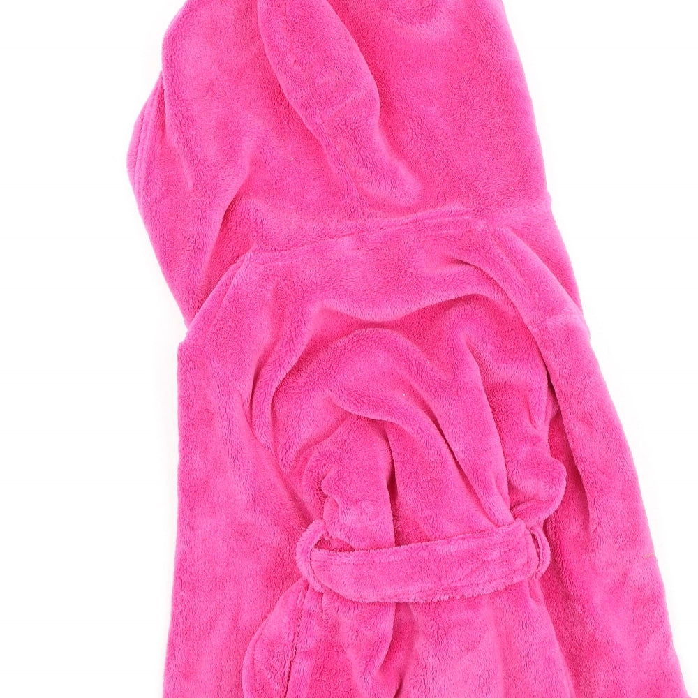 Preworn Girls Pink Polyester Top Robe & Gown Set Size 2-3 Years