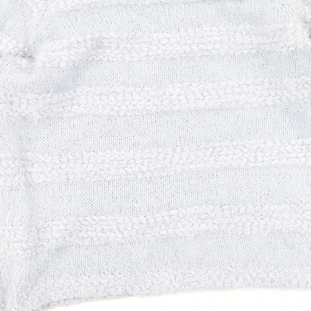 Collection Womens Blue Round Neck Polyester Pullover Jumper Size 18