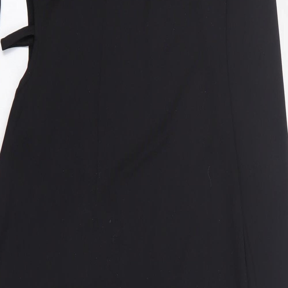 H&M Womens Black Polyester Bodycon Size M Round Neck Pullover