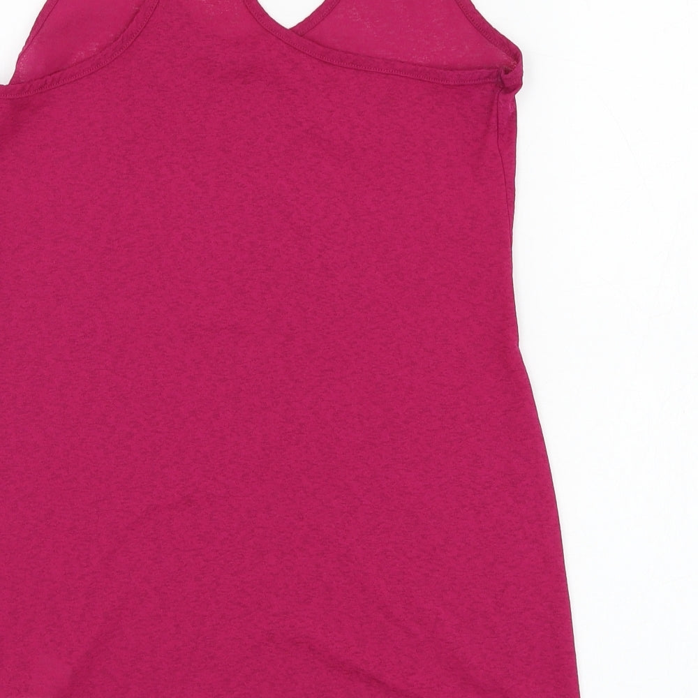 NEXT Womens Purple Polyester Basic Tank Size 10 Round Neck Pullover