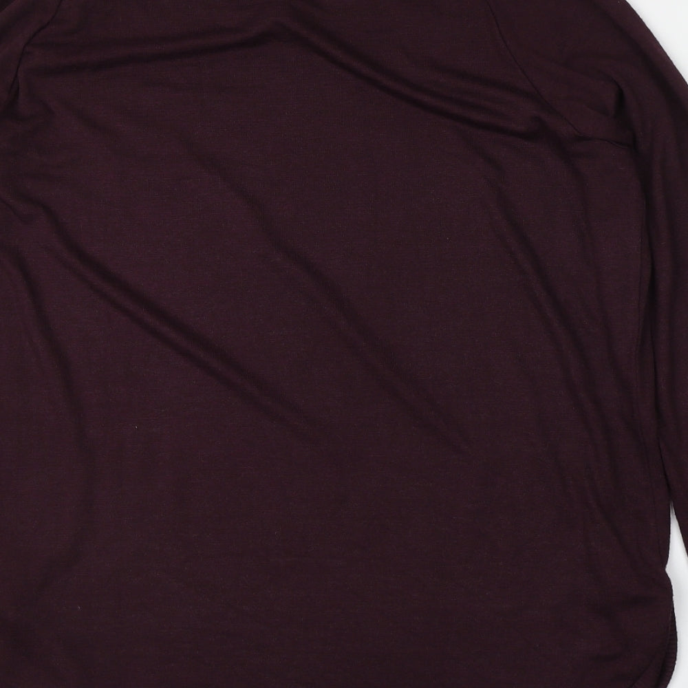 Gap Womens Purple Round Neck Polyester Pullover Jumper Size S