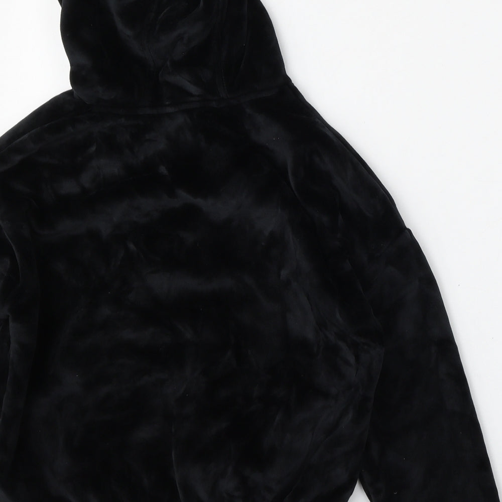 Dunnes Stores Girls Black Polyester Pullover Hoodie Size XS
