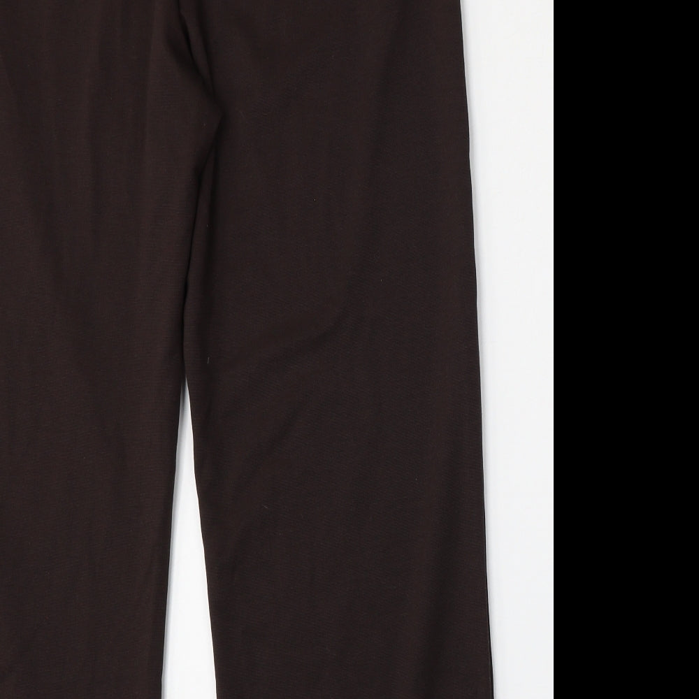 Emeliax Womens Brown Polyester Trousers Size 20 L30 in Regular