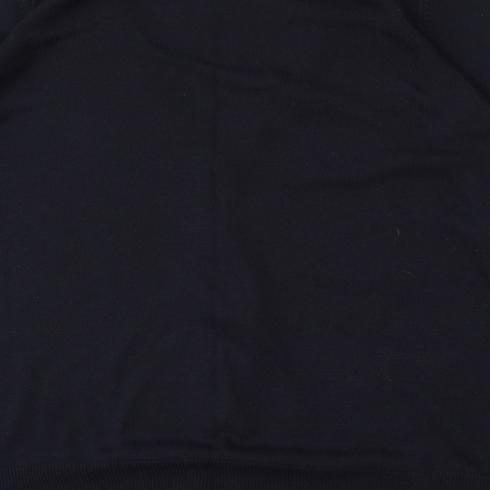 Preworn Womens Blue V-Neck Polyester Cardigan Jumper Size M